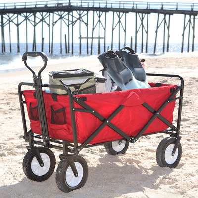 MAC SPORTS® Foldable Wagon - Perfect for the beach, gardening, camping or picnics, this wagon carries all of your supplies, then folds up for easy portability!