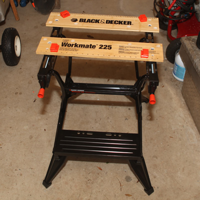 BLACK & DECKER® Workmate®  225-Portable Project Center and Vise - The Workmate® 225 is the perfect addition to your home shop! You can use it as a workbench, a bench tool stand or a sawhorse. It features adjustable rear jaws which provide versatility and stability when clamping materials. Also, the Workmate’s legs fold under to provide lower height for larger projects and adjustable swivel pegs to allow you to hold almost anything!